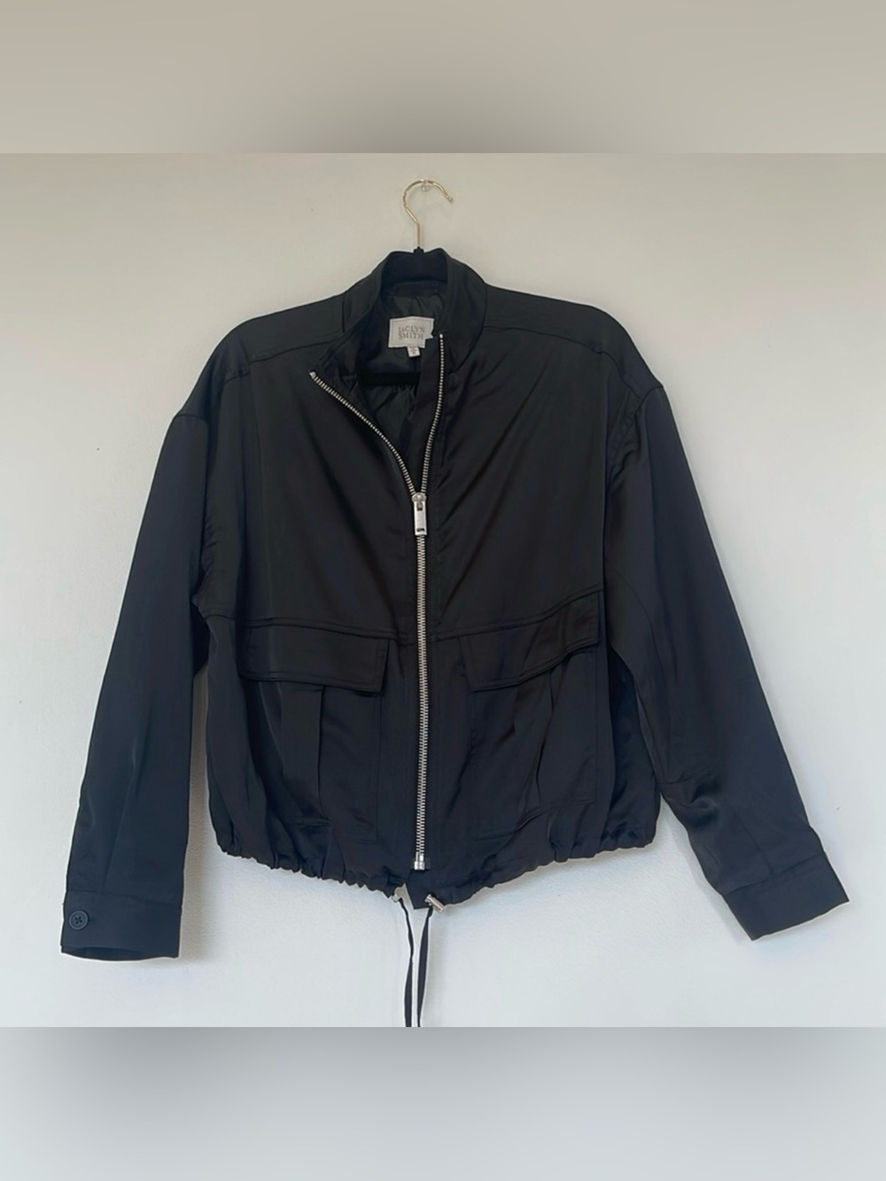 Jaclyn Smith Black Zippered Jacket - Size M